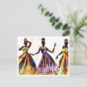 Cartão Postal Lindas mulheres africanas na Herança Colorida de P
