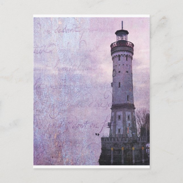 Cartão Postal Lindau Germany Lighthouse (Frente)