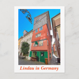 Cartão Postal Lindau na Alemanha, Antiga Casa da Baviera