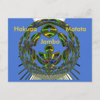 Lindo Azul Africano Tradicional Étnico Vetor