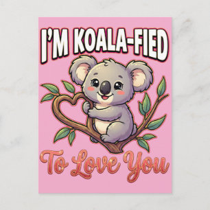 Cartão Postal Lindo Coala de São Valentim – Estou Coala-izado pa