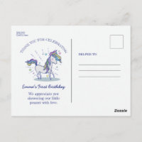 Lindo Doodle de Aniversário Unicórnio Arco-íris Ob