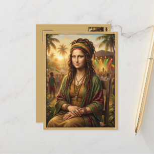 Cartão Postal Lindo Festival de Reggae Mona Lisa