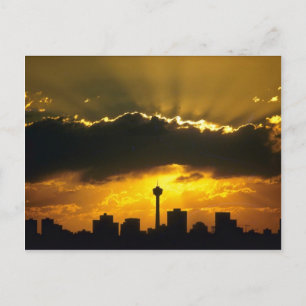 Cartão Postal Lindo pôr do sol: Calgary sunset, Alberta, Canadá