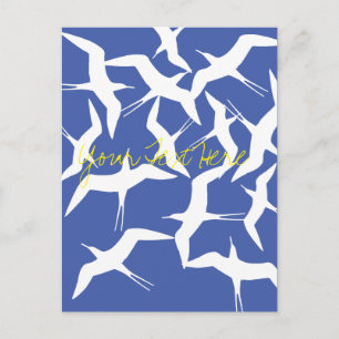 Cartão Postal Lindo Produto com Padrão de Pássaros Voadores
