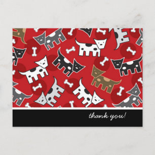 Cartão Postal Lindos Desenhos Animados Cachorros Manchados Cacho
