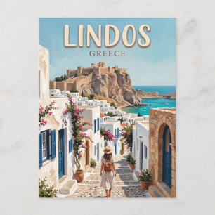 Cartão Postal Lindos Grécia