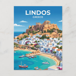 Cartão Postal Lindos Grécia