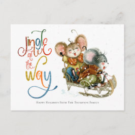 Cartão Postal Lindos Ratos Puxando Trenó Tilintando O Caminho Br