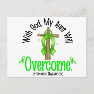 Cartão Postal Linfoma Com Deus Minha Tia Vai Superar