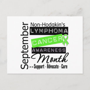 Cartão Postal Linfoma não Hodgkin SENSIBILIZADO Mês