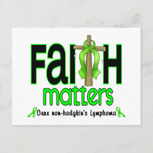 Cartão Postal Linfoma Não Hodgkins Faith Importa Cross 1