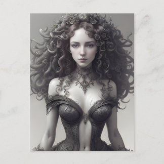 Cartão Postal Lingerie Preta Sexy