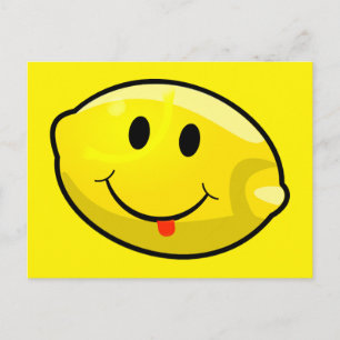 Cartão Postal Língua de limão amarela