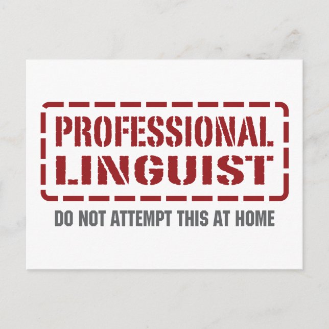 Cartão Postal Linguista Profissional (Frente)