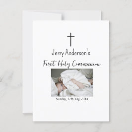 Cartão Postal Linha católica de primeira comunhão simples QR mín
