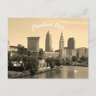 Cartão Postal Linha Cleveland Sepia