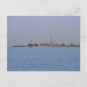 Cartão Postal Linha costeira da ilha de Falaka, Kuwait