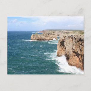 Cartão Postal Linha costeira robusta de Sagres Algarve