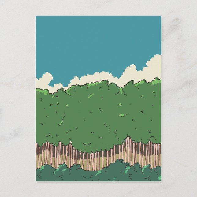 Cartão Postal Linha de árvores (Frente)