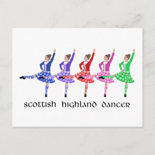 Cartão Postal Linha de Dança das Terras Altas Escocesas
