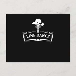 Cartão Postal Linha de dança de linha dançarina de campo Cowboy 
