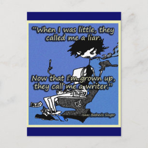 Cartão Postal Linha de Escritores e Mentiras de Claire