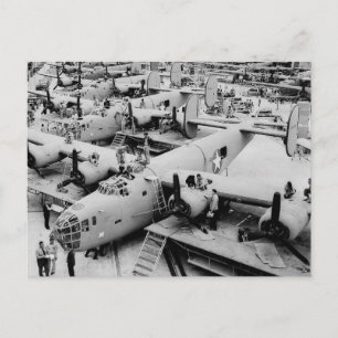 Cartão Postal Linha de montagem do bombardeiro B-24, 1943