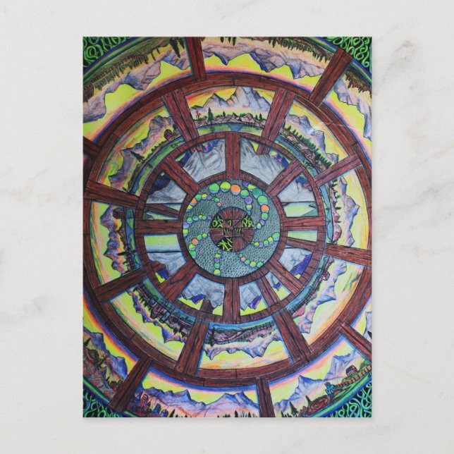 Cartão Postal Linha de Presentes A Roda do Tempo (Frente)