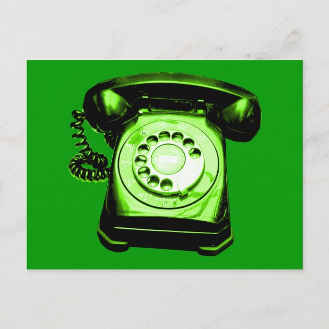 Cartão Postal Linha direta em verde (Frente)