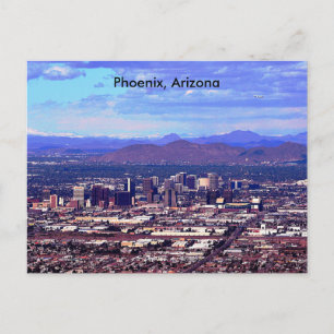 Cartão Postal Linha do horizonte da Arizona Phoenix durante o di