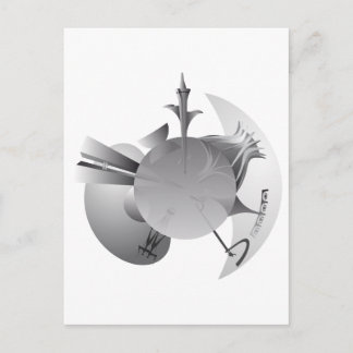 Cartão Postal Linha do horizonte da cidade de Brasília arredonda