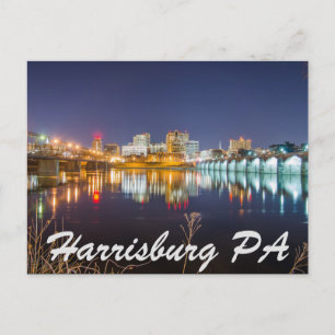 Cartão Postal linha do horizonte da Pensilvânia do harrisburg
