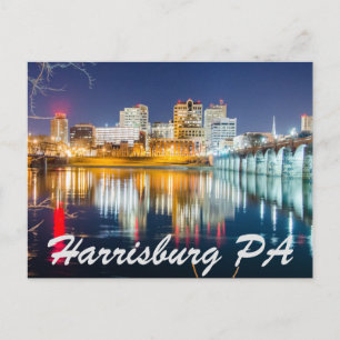 Cartão Postal linha do horizonte da Pensilvânia do harrisburg