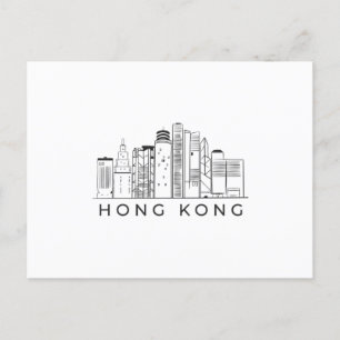 Cartão Postal Linha do horizonte de Hong Kong