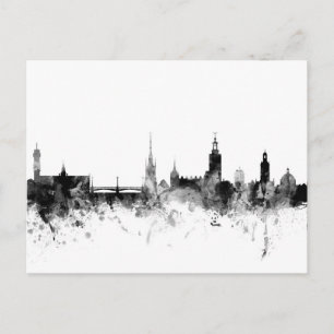 Cartão Postal Linha do Skyline da Suecia de Estocolmo