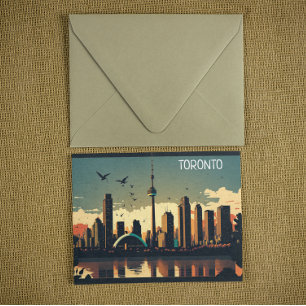 Cartão Postal Linha do Skyline legal Toronto Canadá