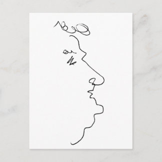 Cartão Postal Linha face