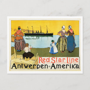 Cartão Postal Linha Red Star ~ Antuérpia-Amerika