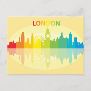 Cartão Postal Linha Skyline da Cidade Londres, Inglaterra