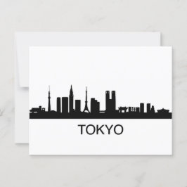 Cartão Postal Linha Skyline de Tóquio do Japão - Linha Skyline d