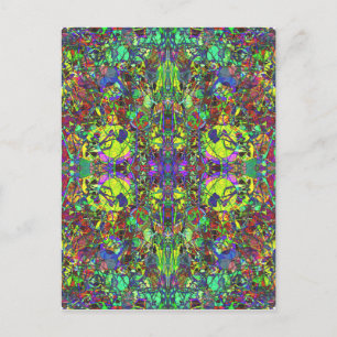 Cartão Postal Linhas de Cor Pintadas