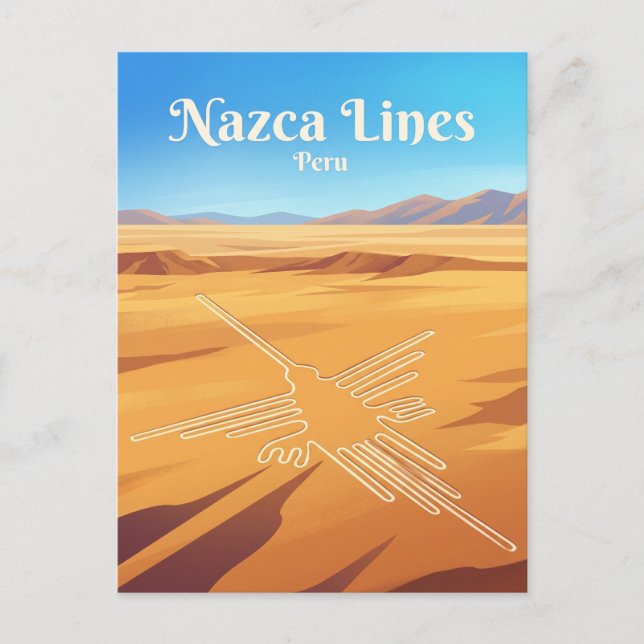 Cartão Postal Linhas de Nazca Peru (Frente)