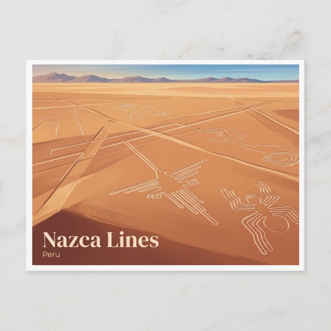 Cartão Postal Linhas de Nazca Peru (Frente)