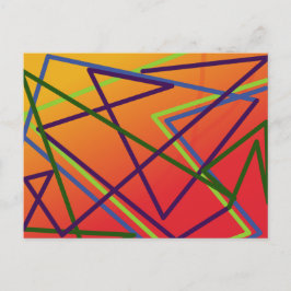 Cartão Postal linhas loucas em fundo quente
