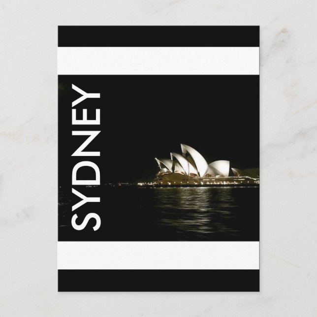 Cartão Postal linhas noturnas de sydney (Frente)