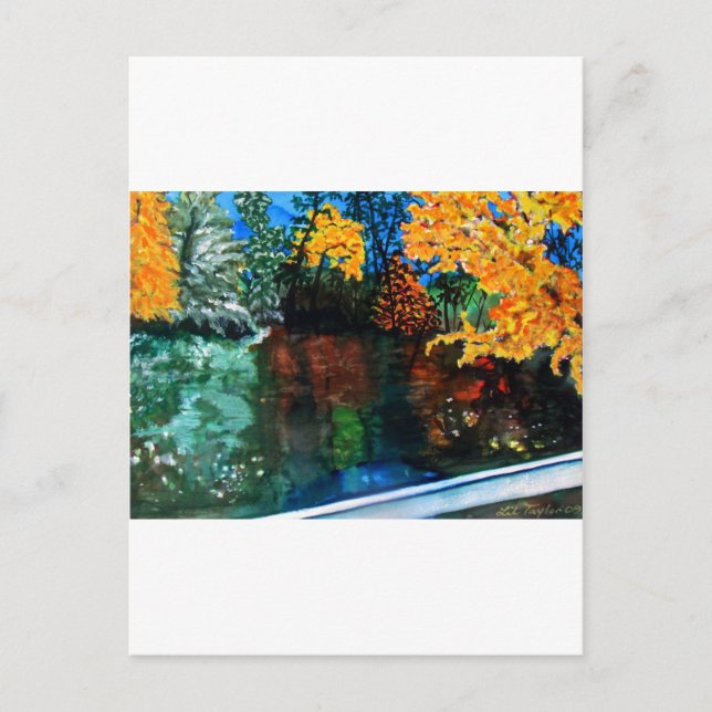 Cartão Postal Linville cai nas colunas do outono (Frente)