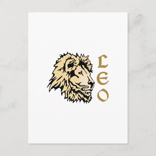 CARTÃO POSTAL LION LEO ZODIAC (Frente)
