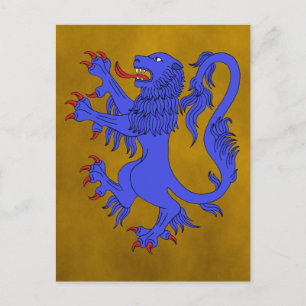 Cartão Postal Lion Rampant Azure