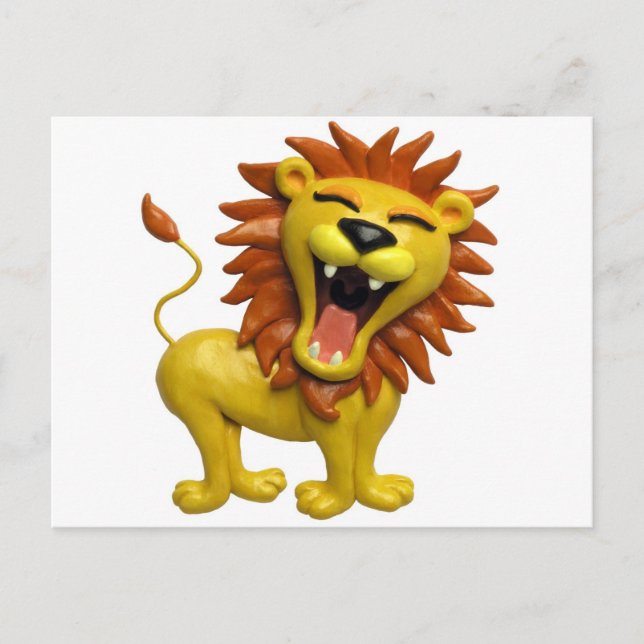 Cartão Postal Lion Roaring (Frente)